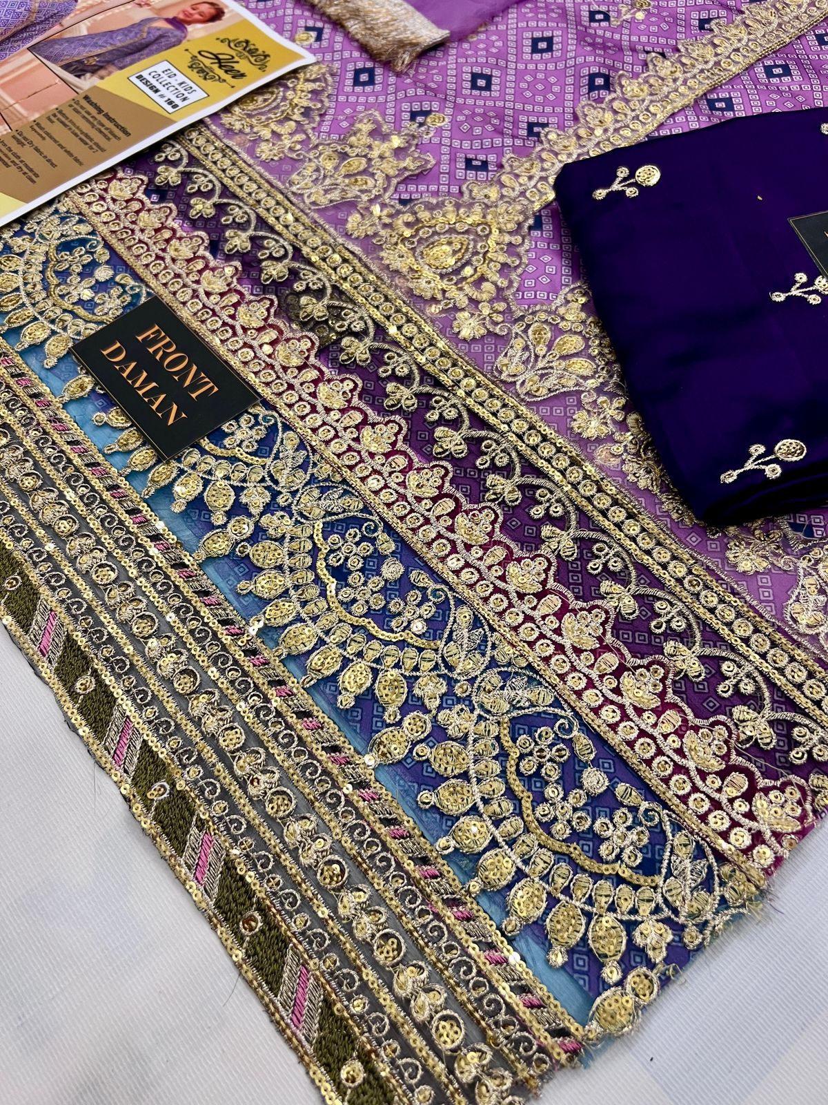 Embroidered Silk Suit