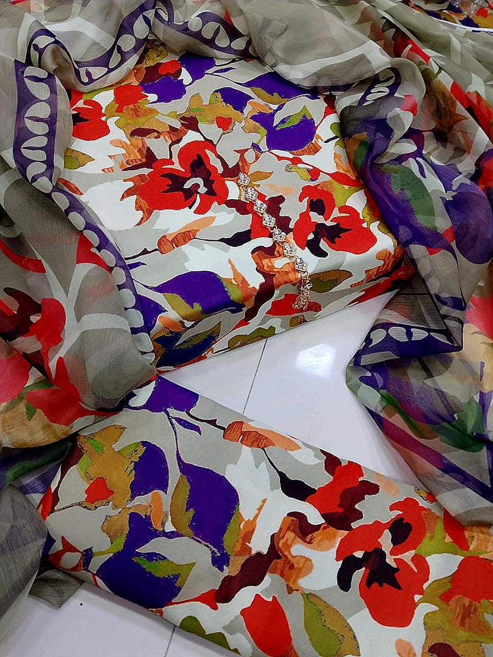 Printed Lawn Suit-Sale Suits-Replica Zone