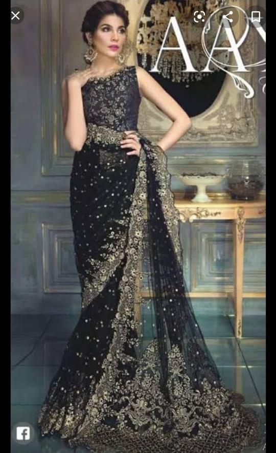 Aayra Chiffon Saree-Bridal Suits-Replica Zone