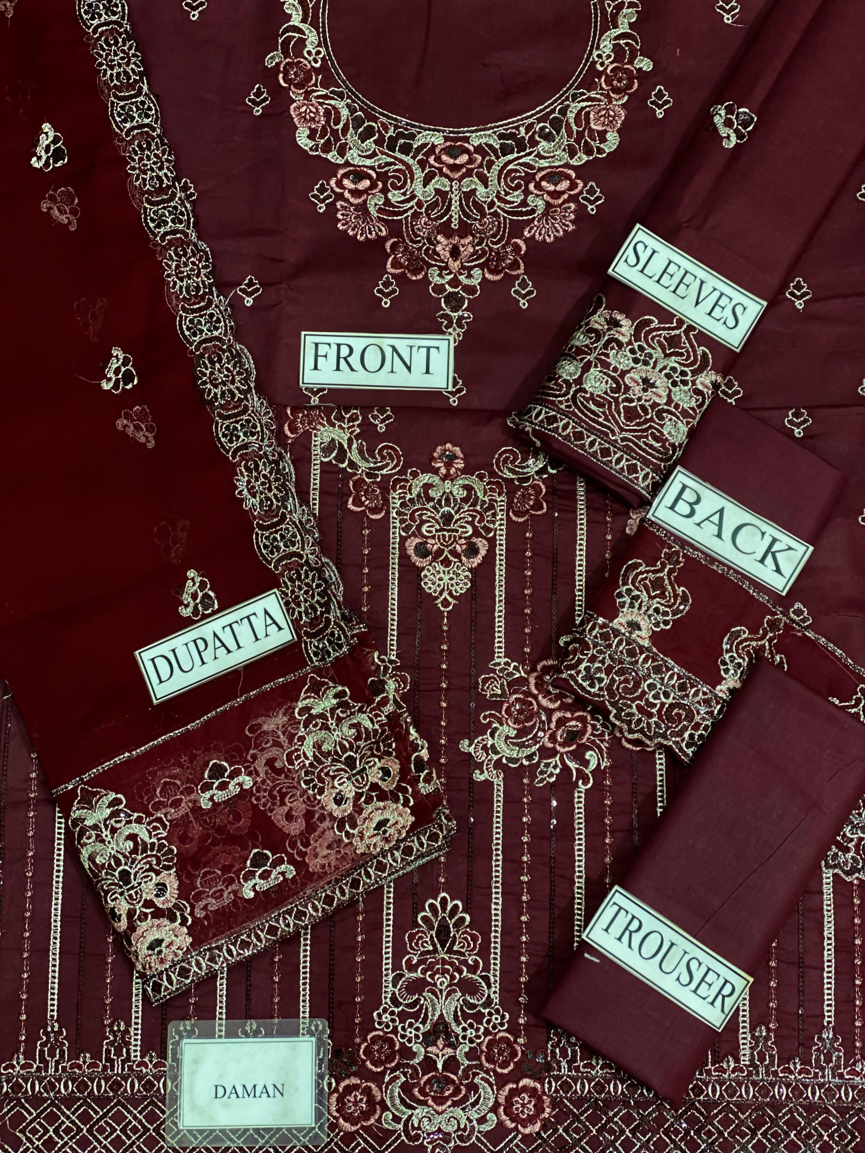 Afrozeh Cotton Suit-Cotton Suits-Replica Zone