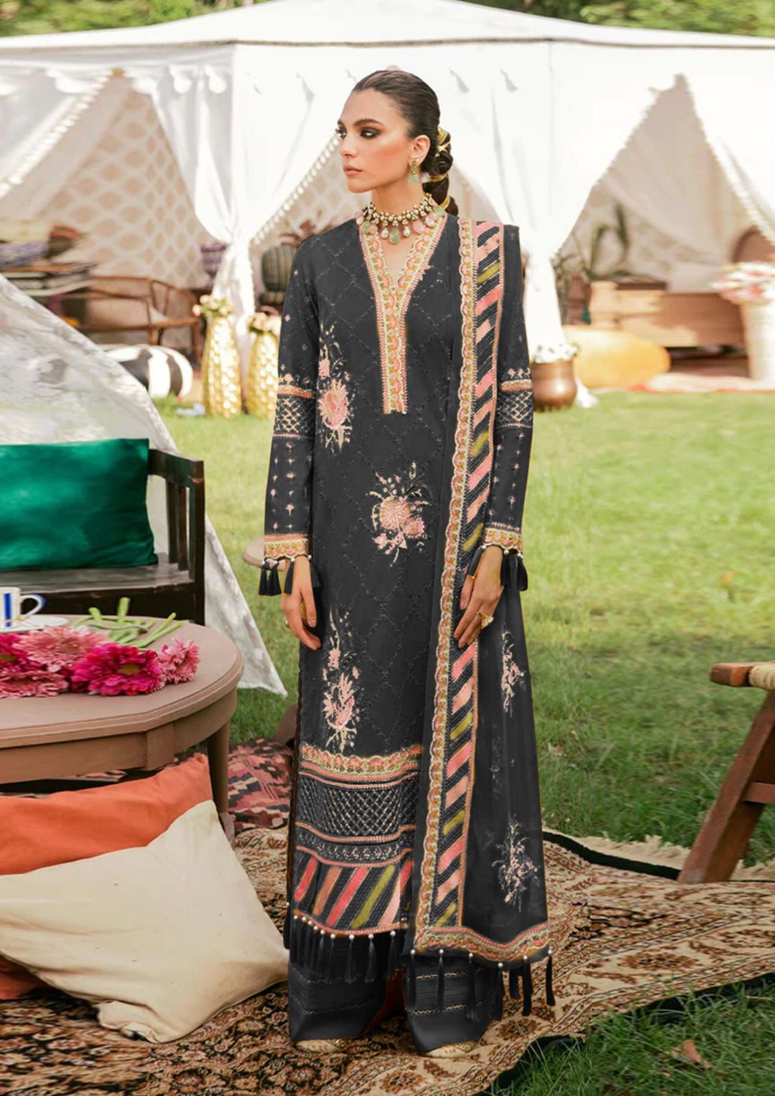 Afrozeh Lawn Suit-Lawn Suits-Replica Zone