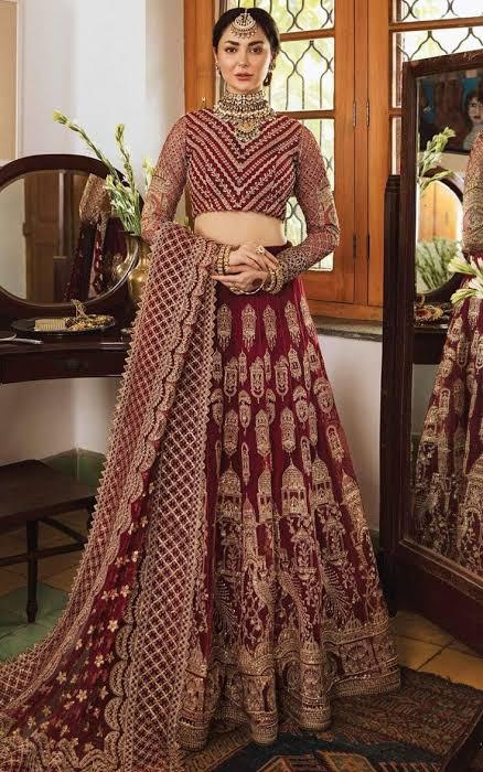 Afrozeh Net Bridal Suit-Bridal Suits-Replica Zone