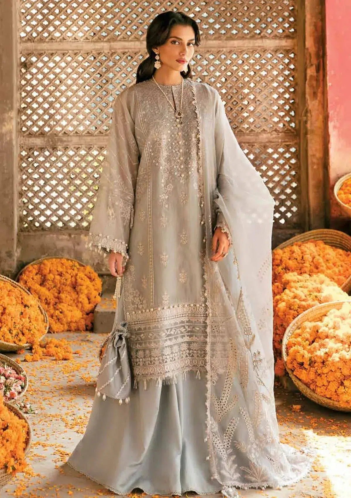 Afrozeh Organza Bridal Suit-Bridal Suits-Replica Zone