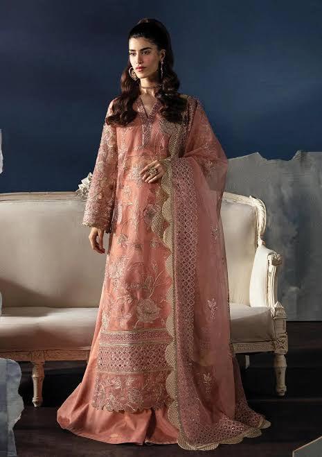 Afrozeh Organza Bridal Suit-Bridal Suits-Replica Zone