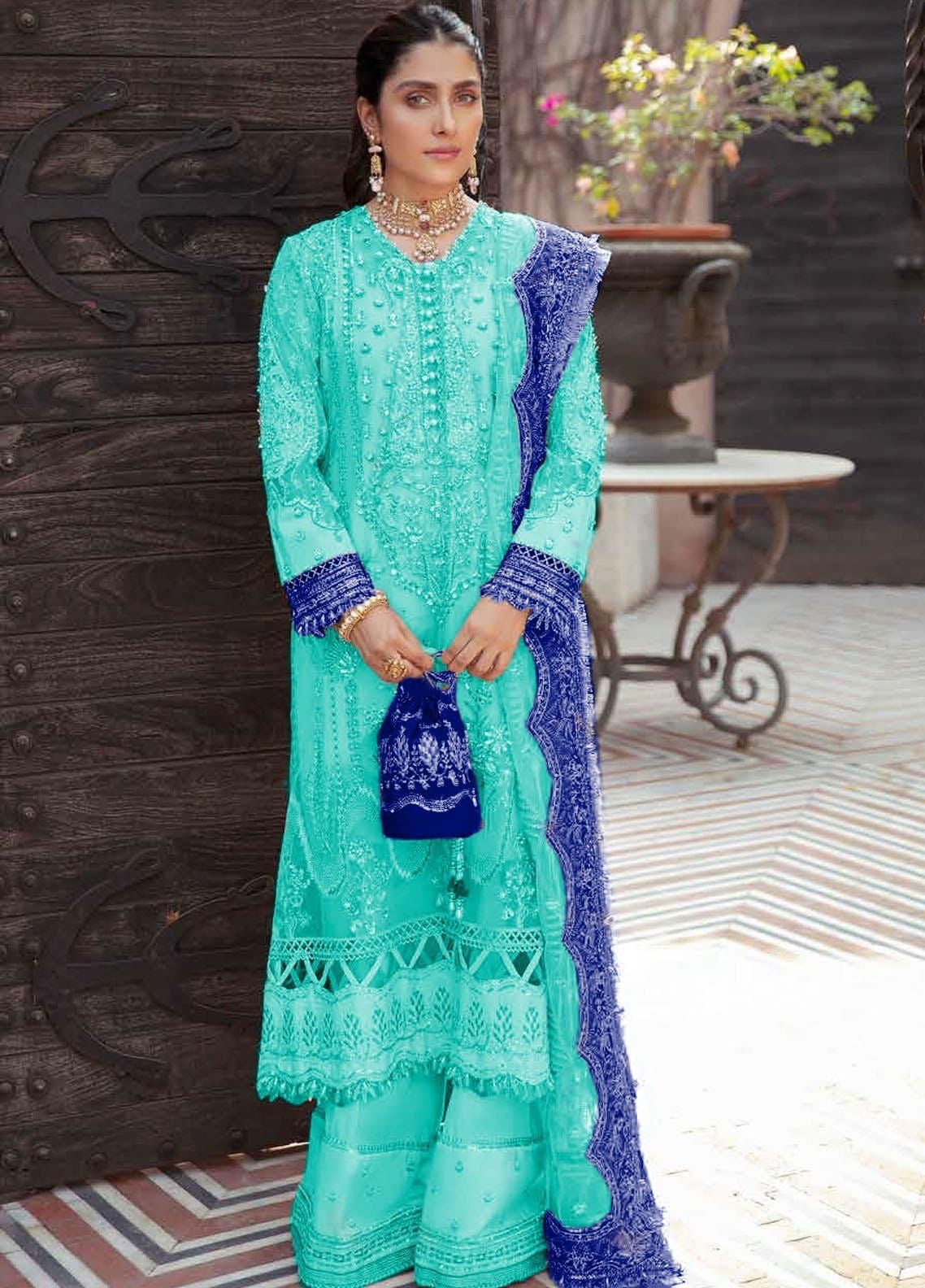 Afrozeh Organza Suit-Replica Suits-Replica Zone