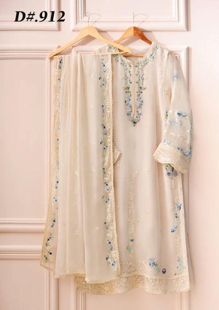 Agha Noor Organza Suit-Replica Suits-Replica Zone