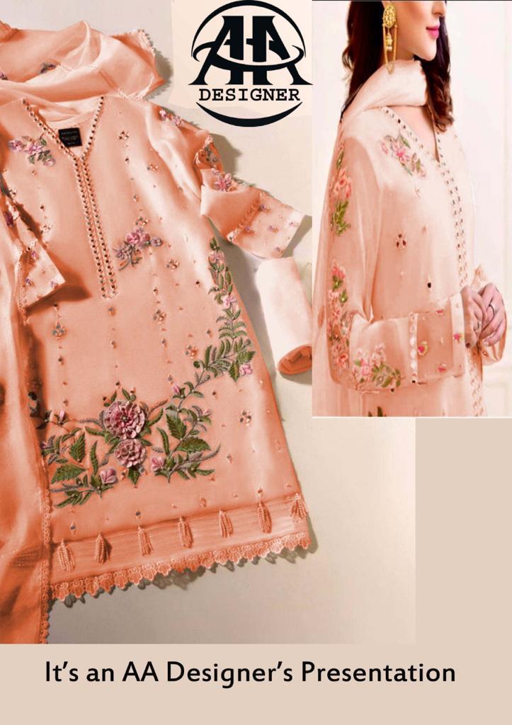 Agha Noor Organza Suit-Replica Suits-Replica Zone