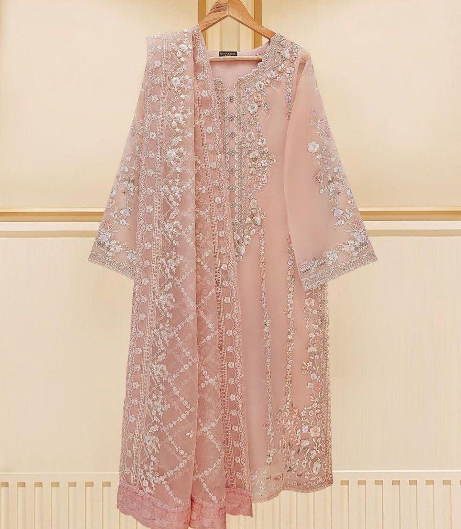 Agha Noor Organza Suit-Replica Suits-Replica Zone