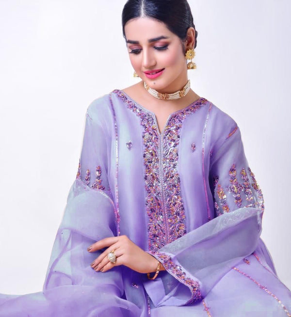 Agha Noor Organza Suit-Replica Suits-Replica Zone