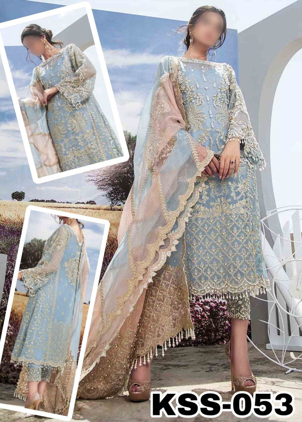 Agha Noor Organza Suit-Replica Suits-Replica Zone