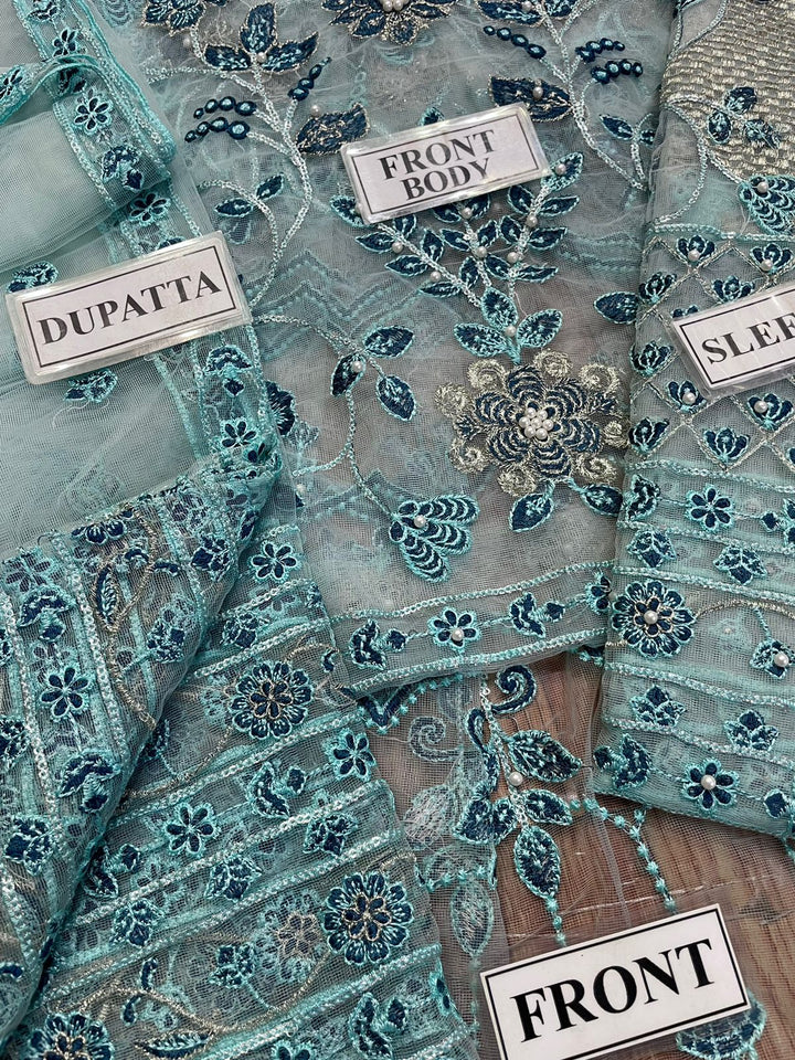 Akbar Aslam Net Maxi-Bridal Suits-Replica Zone