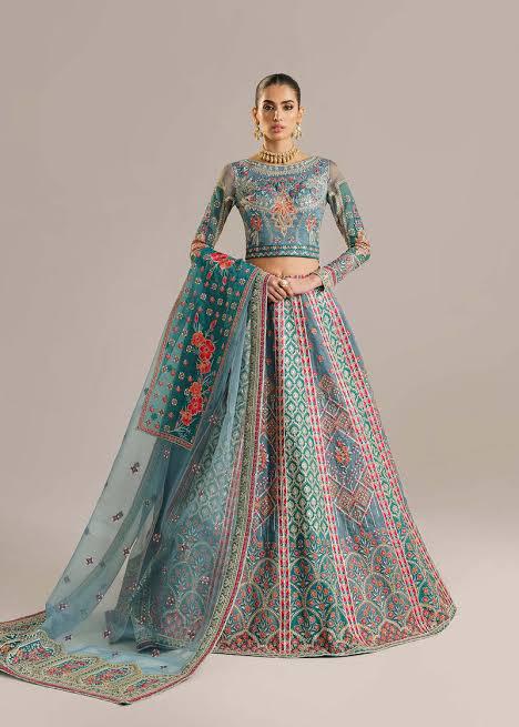 Akbar Aslam Organza Frock-Bridal Suits-Replica Zone