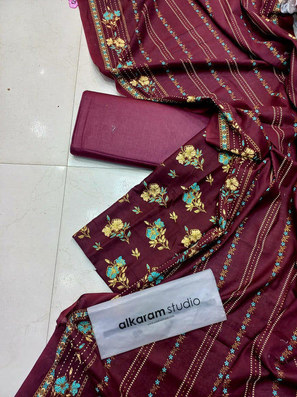 Al Karam Lawn Suit-Sale Suits-Replica Zone