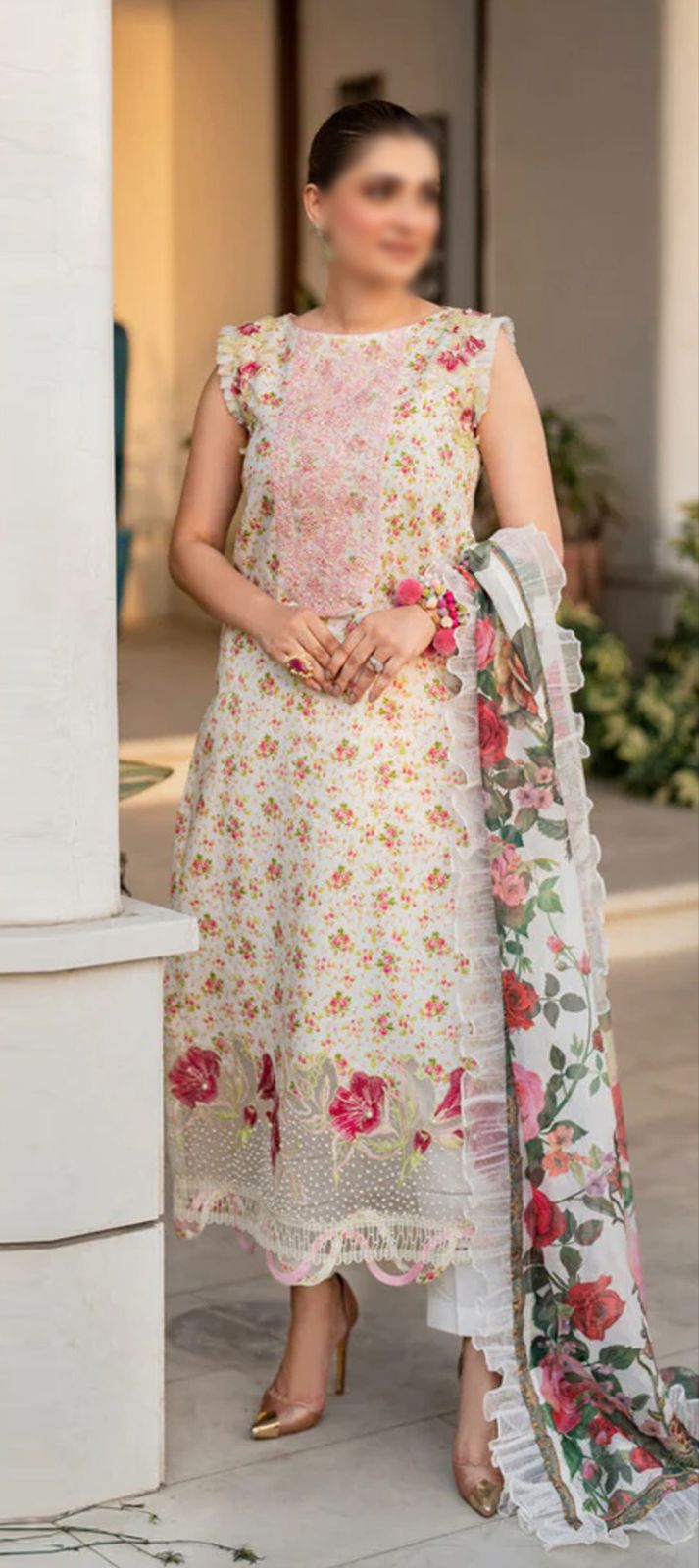 Asifa Nabeel Lawn Suit-Replica Suits-Replica Zone