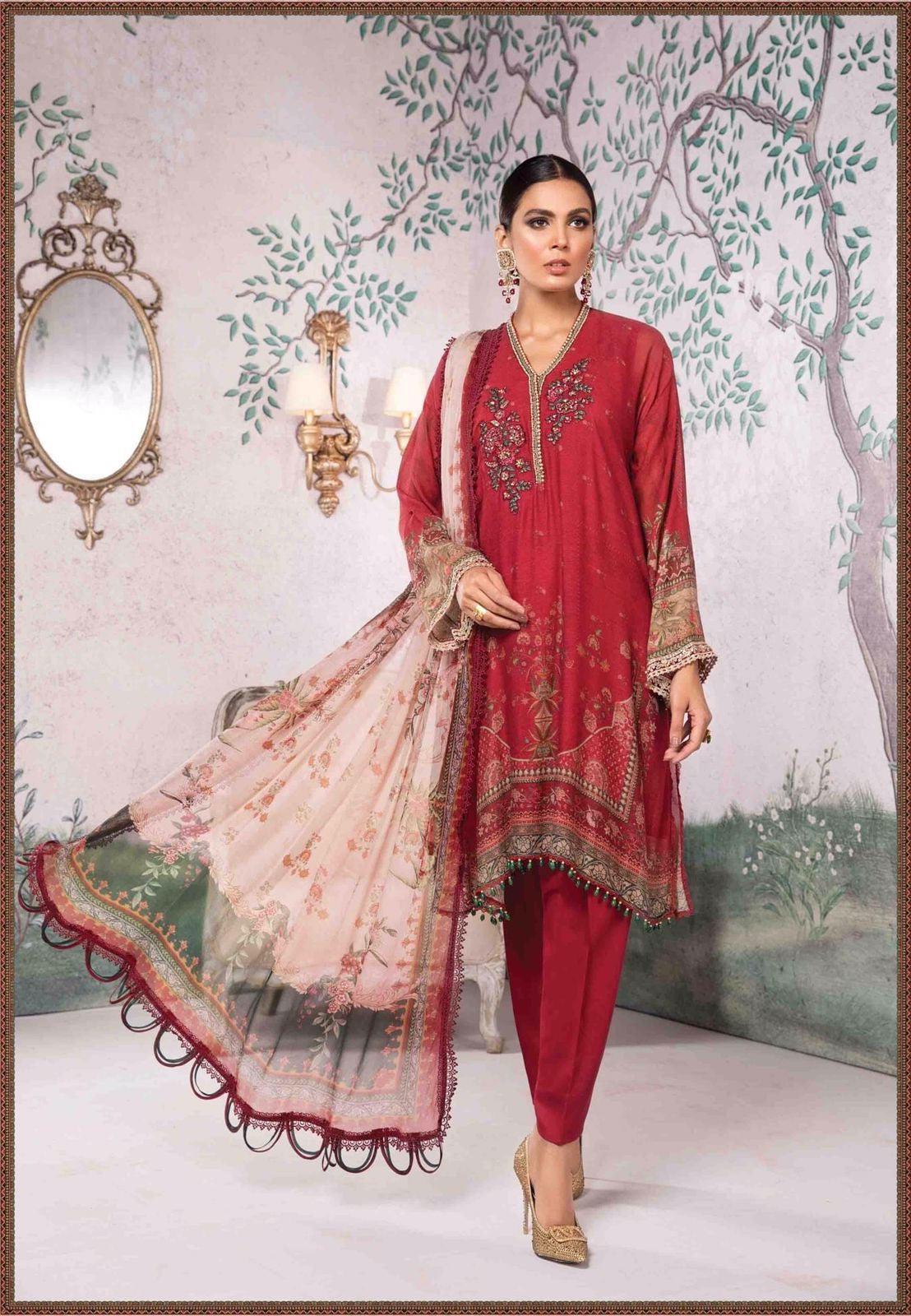 Asifa Nabeel Silk Suit-Replica Suits-Replica Zone