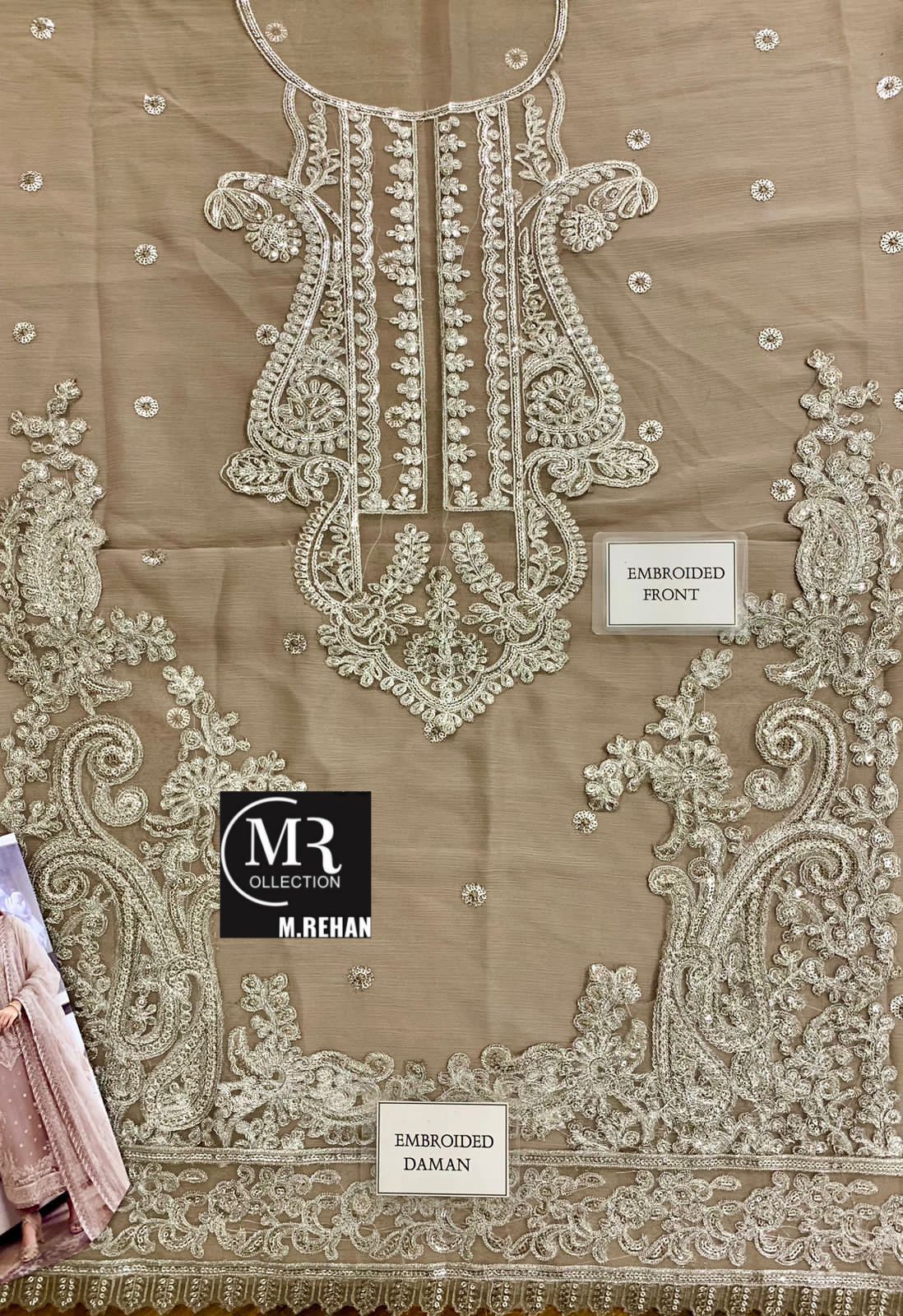 Asim Jofa-Beige-Chiffon-Replica Zone