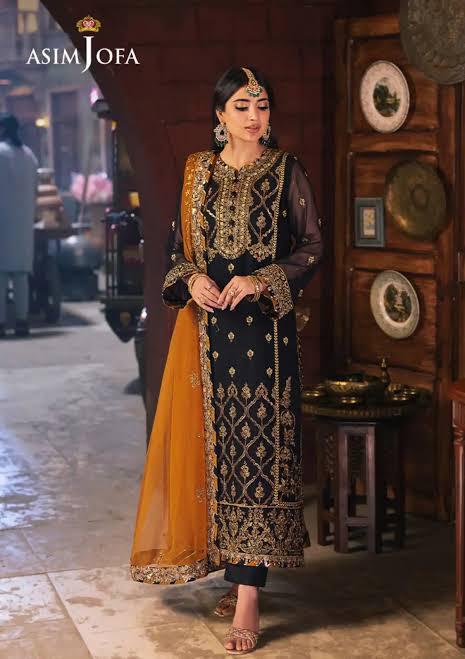 Asim Jofa-Black-Chiffon-Replica Zone