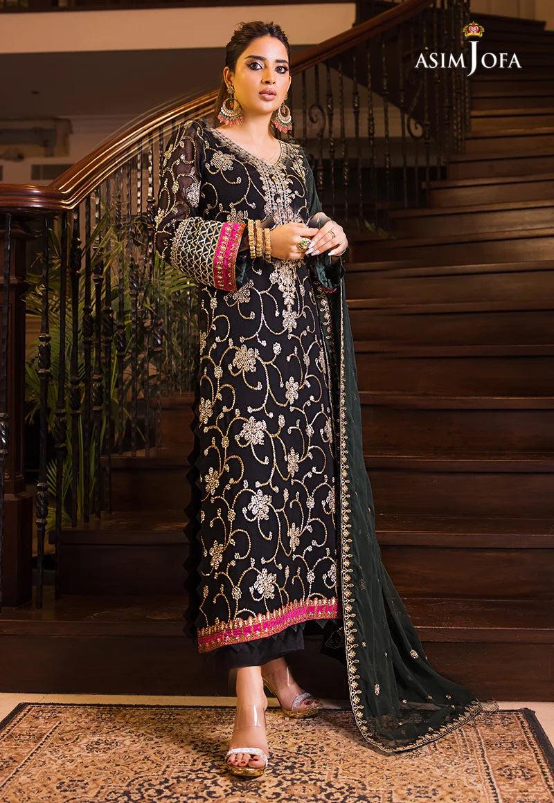 Asim Jofa-Black-Chiffon-Replica Zone