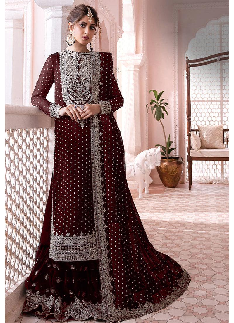 Asim Jofa Chiffon Bridal Suit-Bridal Suits-Replica Zone