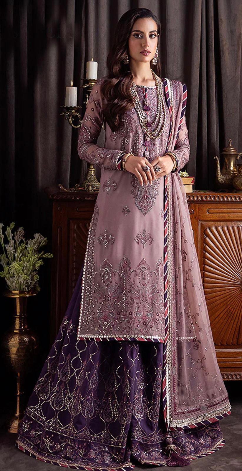 Asim Jofa Chiffon Bridal Suit-Bridal Suits-Replica Zone