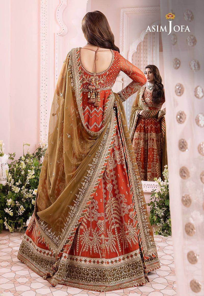 Asim Jofa Chiffon Frock-Bridal Suits-Replica Zone