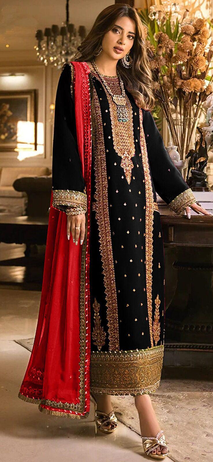 Asim Jofa Chiffon Suit-Replica Suits-Replica Zone