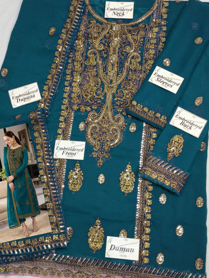 Asim Jofa Chiffon Suit-Replica Suits-Replica Zone