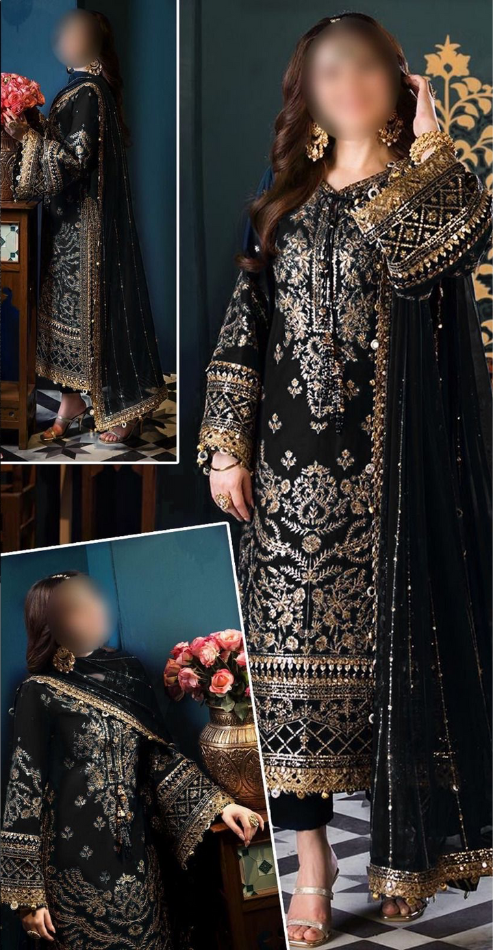 Asim Jofa Chiffon Suit-Replica Suits-Replica Zone