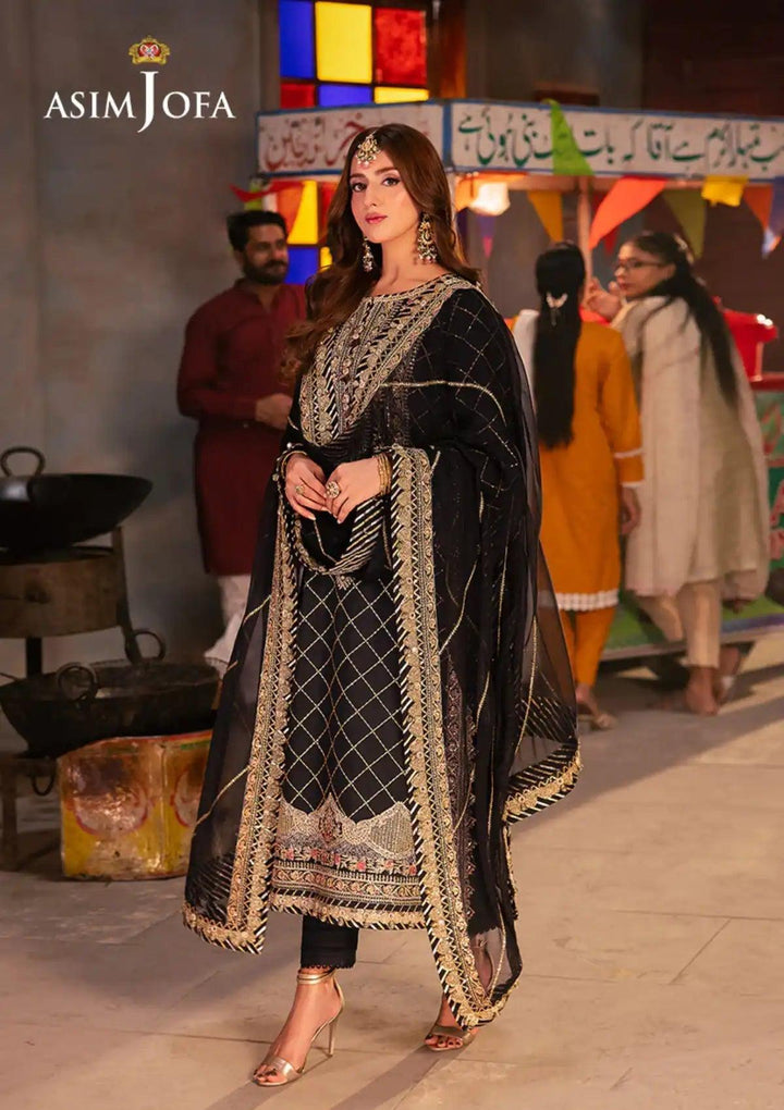 Asim Jofa Chiffon Suit-Replica Suits-Replica Zone