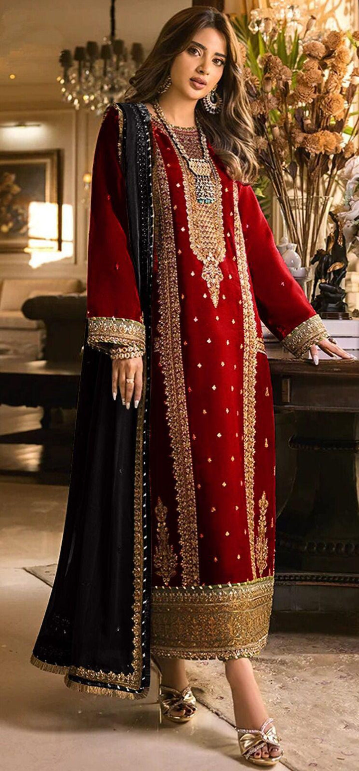 Asim Jofa Chiffon Suit-Replica Suits-Replica Zone