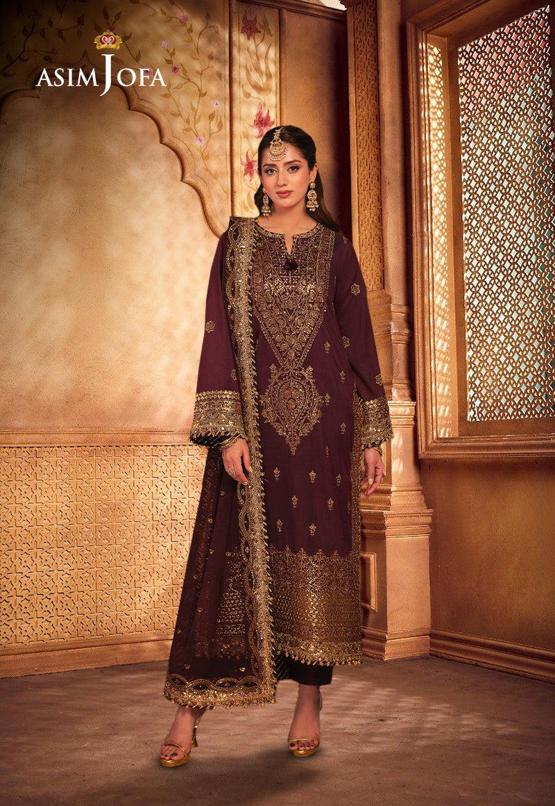 Asim Jofa Chiffon Suit-Replica Suits-Replica Zone