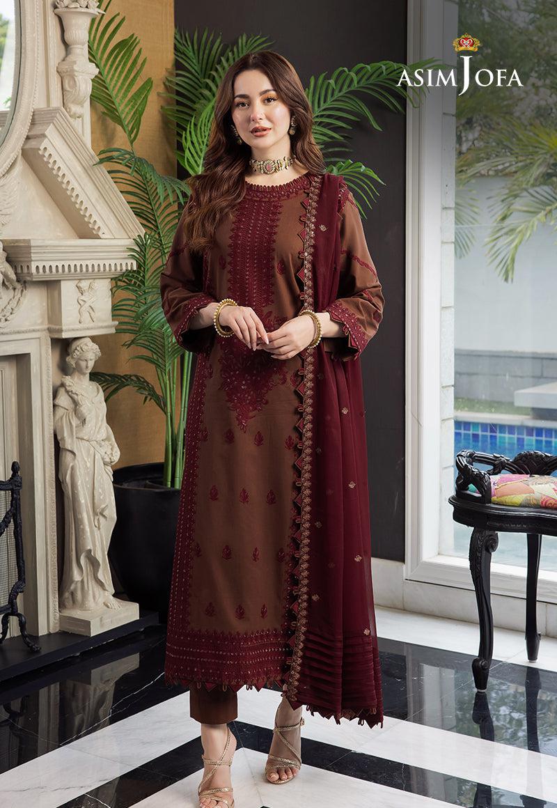 Asim Jofa Chiffon Suit-Replica Suits-Replica Zone