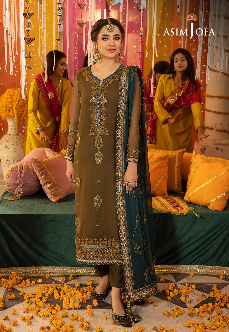 Asim Jofa Chiffon Suit-Replica Suits-Replica Zone