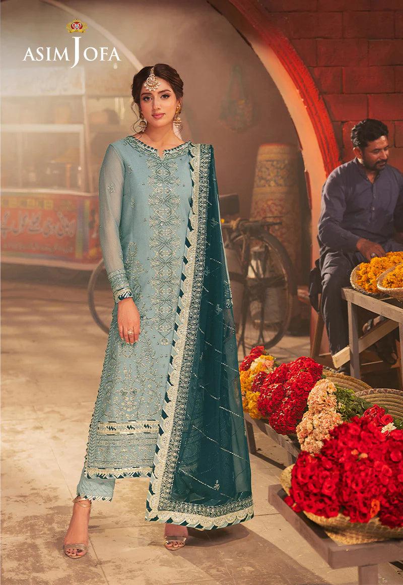 Asim Jofa Chiffon Suit-Replica Suits-Replica Zone