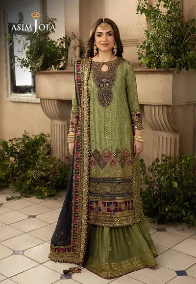 Asim Jofa Chiffon Suit-Bridal Suits-Replica Zone