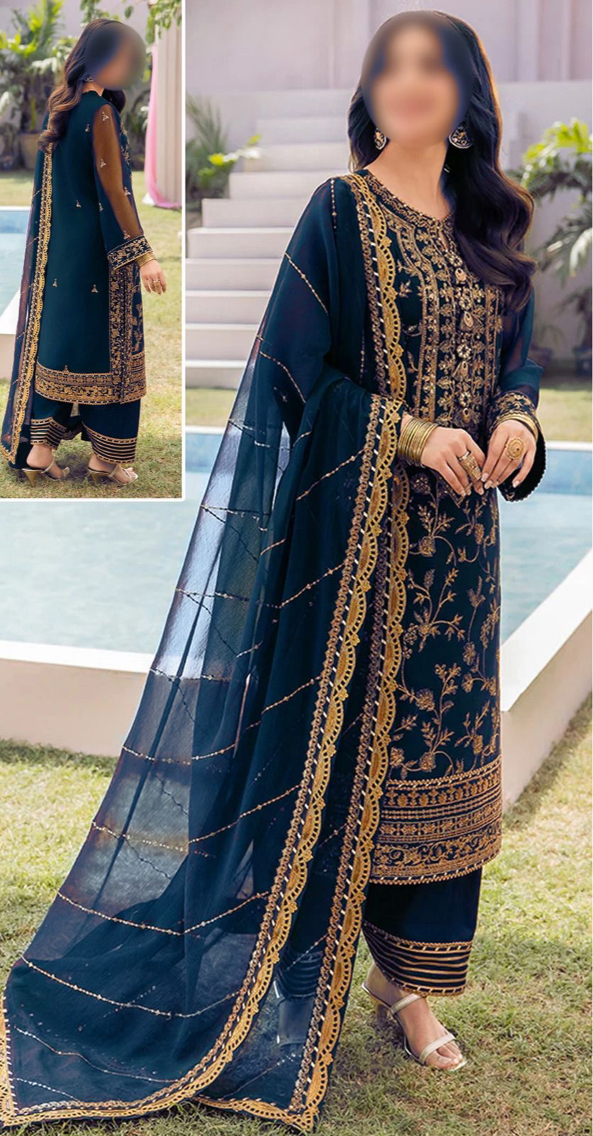 Asim Jofa Chiffon Suit-Replica Suits-Replica Zone