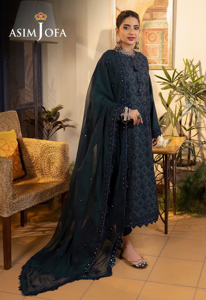 Asim Jofa Chiffon Suit-Replica Suits-Replica Zone