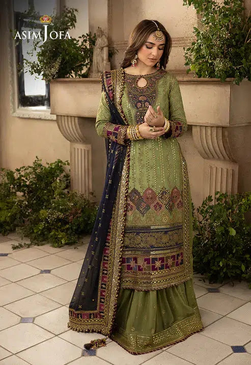 Asim Jofa Chiffon Suit-Bridal Suits-Replica Zone