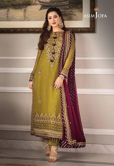 Asim Jofa Chiffon Suit-Replica Suits-Replica Zone