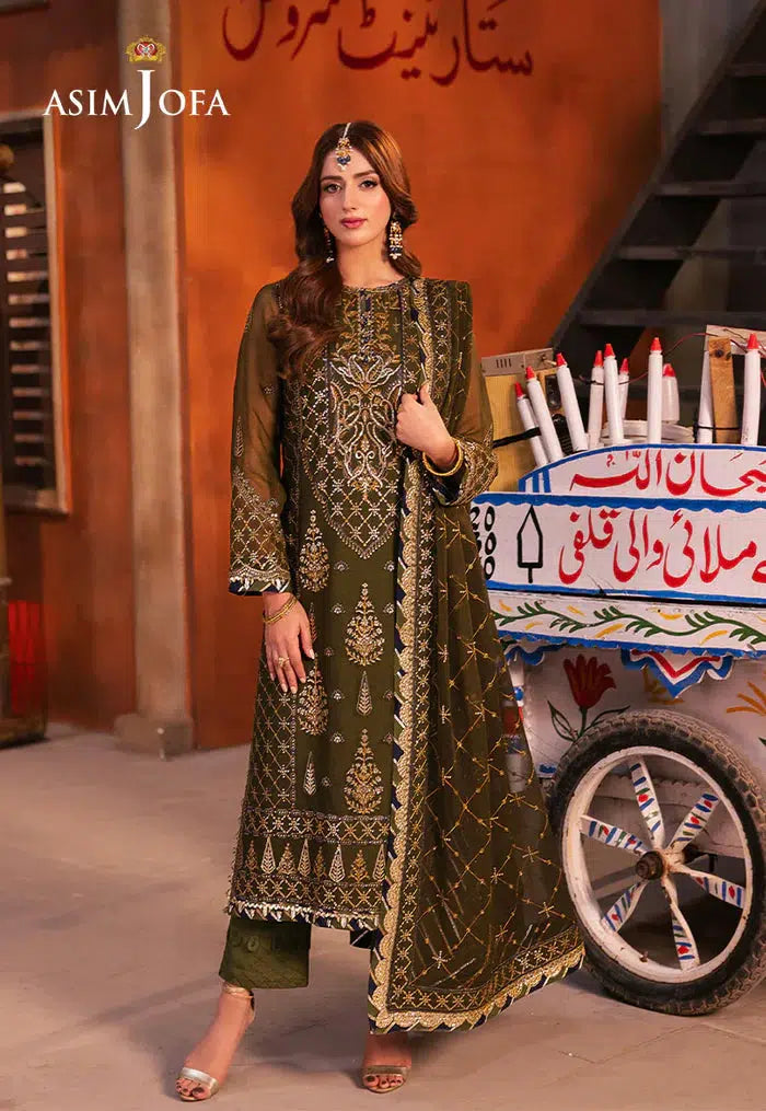 Asim Jofa Chiffon Suit-Replica Suits-Replica Zone