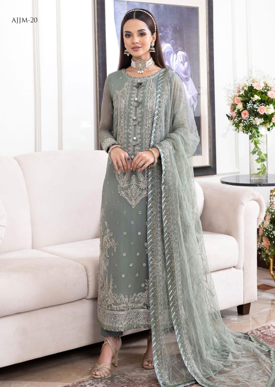 Asim Jofa Chiffon Suit-Replica Suits-Replica Zone