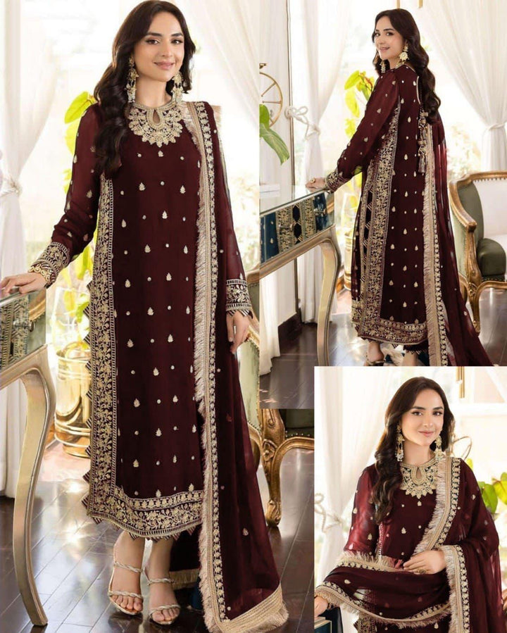 Asim Jofa Chiffon Suit-Replica Suits-Replica Zone