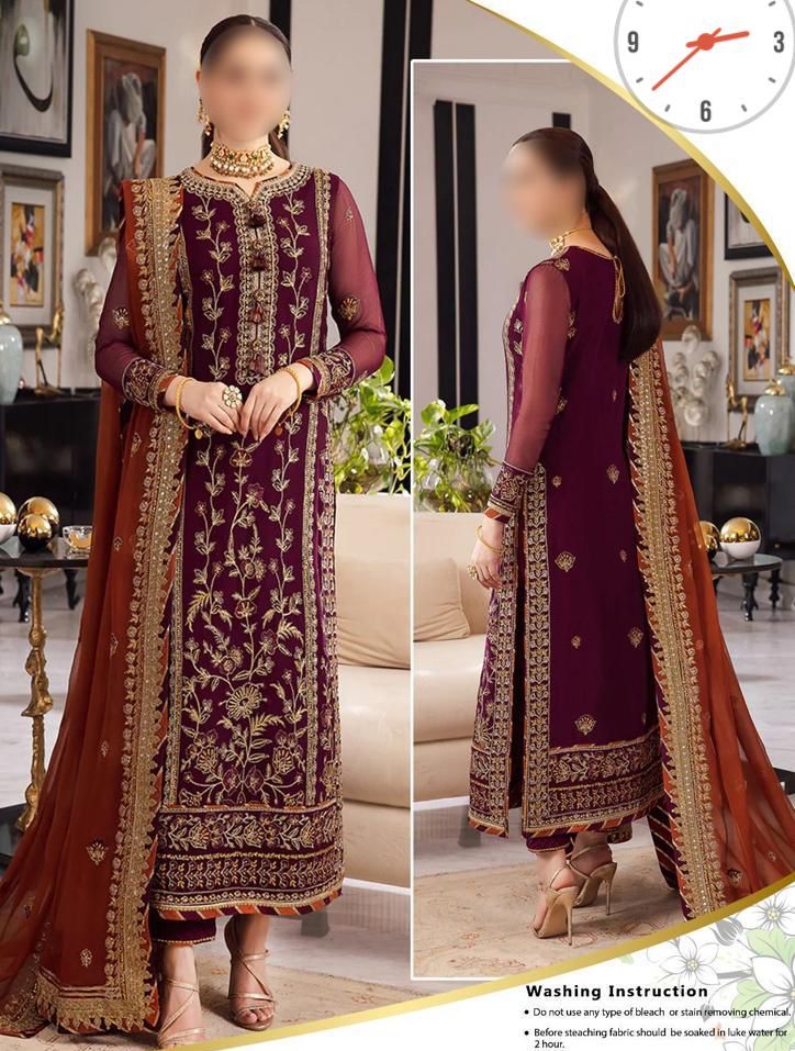 Asim Jofa Chiffon Suit-Replica Suits-Replica Zone