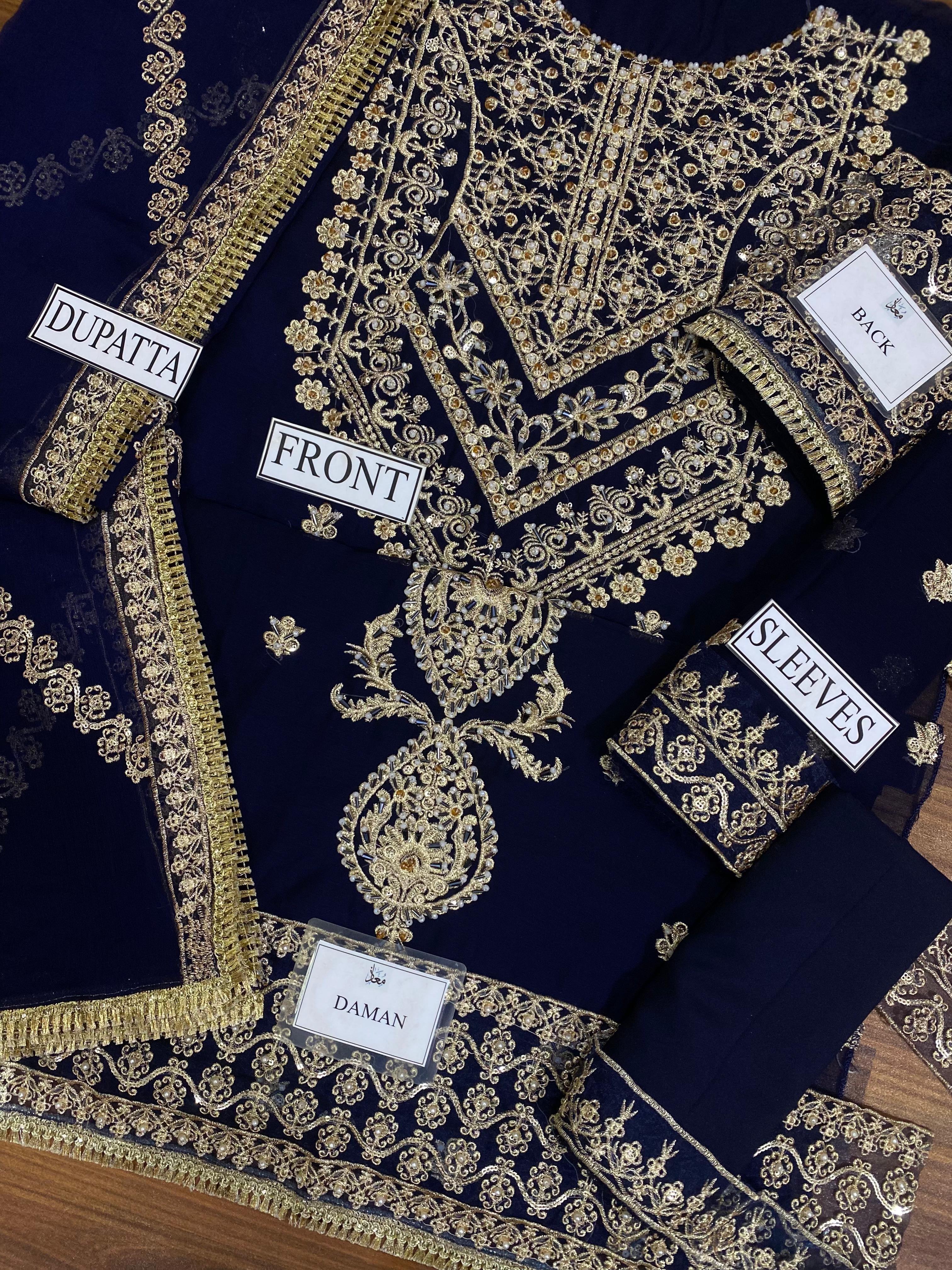 Asim Jofa Chiffon Suit-Replica Suits-Replica Zone