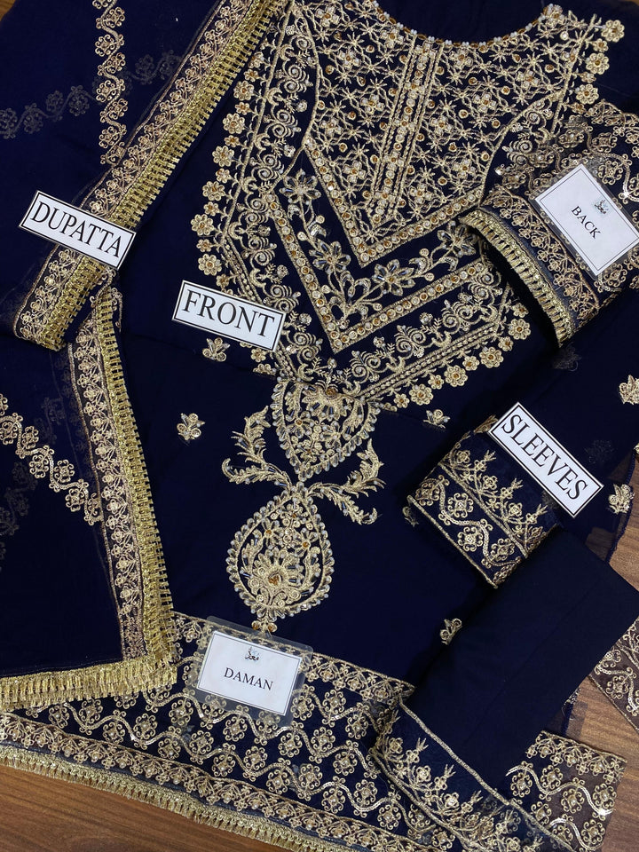 Asim Jofa Chiffon Suit-Replica Suits-Replica Zone