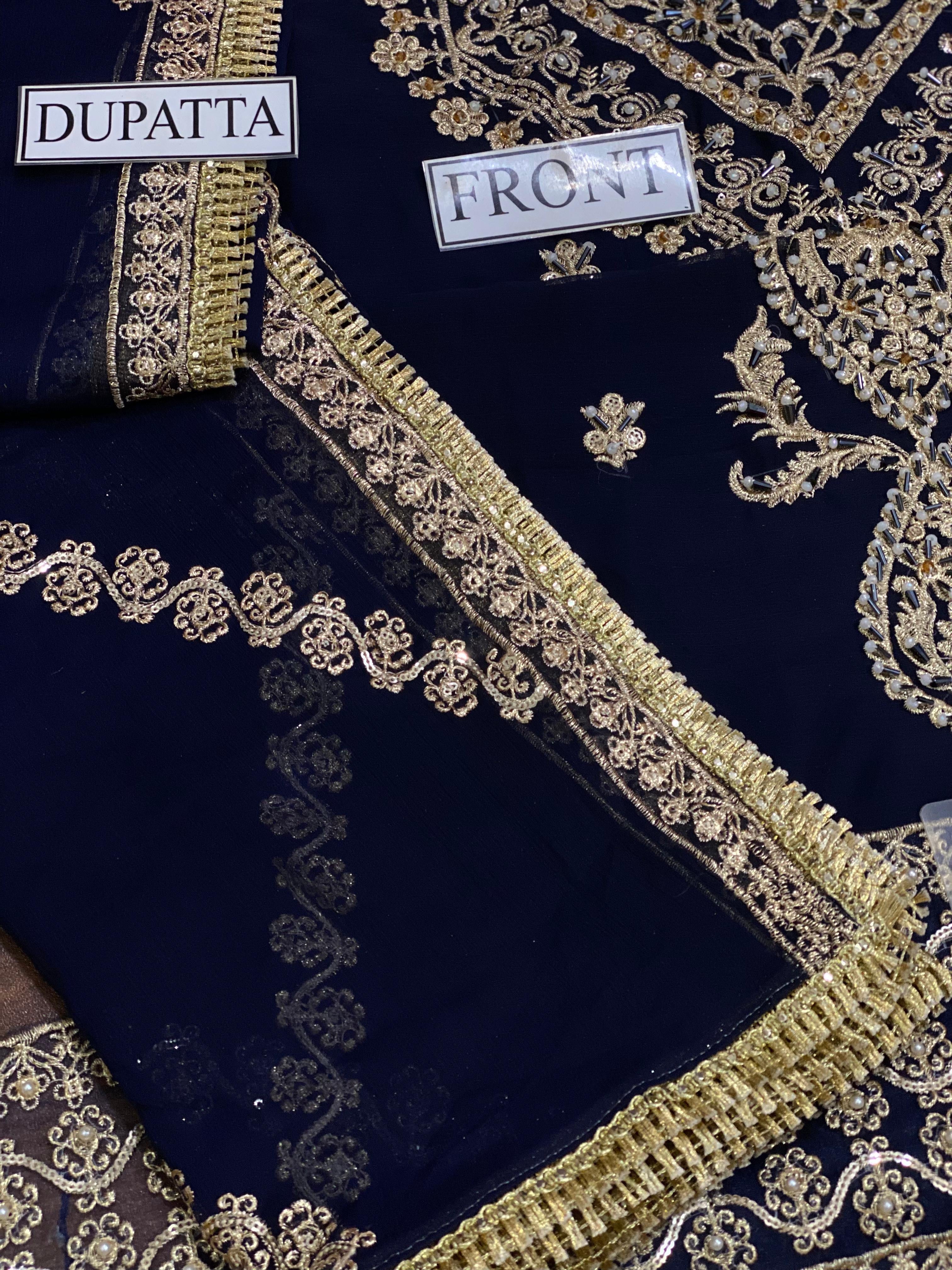 Asim Jofa Chiffon Suit-Replica Suits-Replica Zone