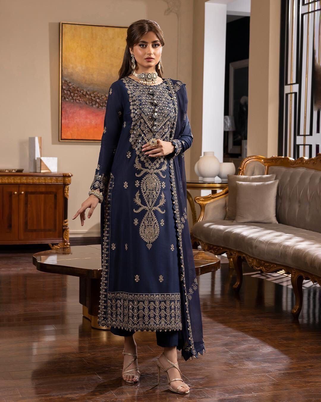 Asim Jofa Chiffon Suit-Replica Suits-Replica Zone