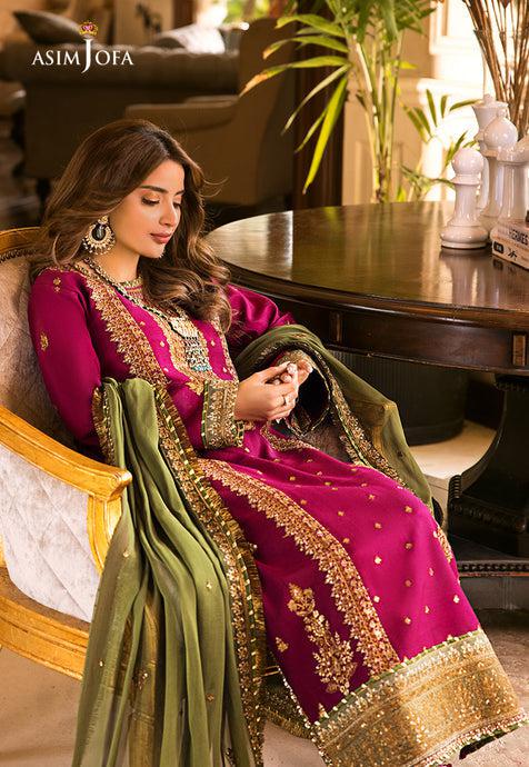 Asim Jofa Chiffon Suit-Replica Suits-Replica Zone