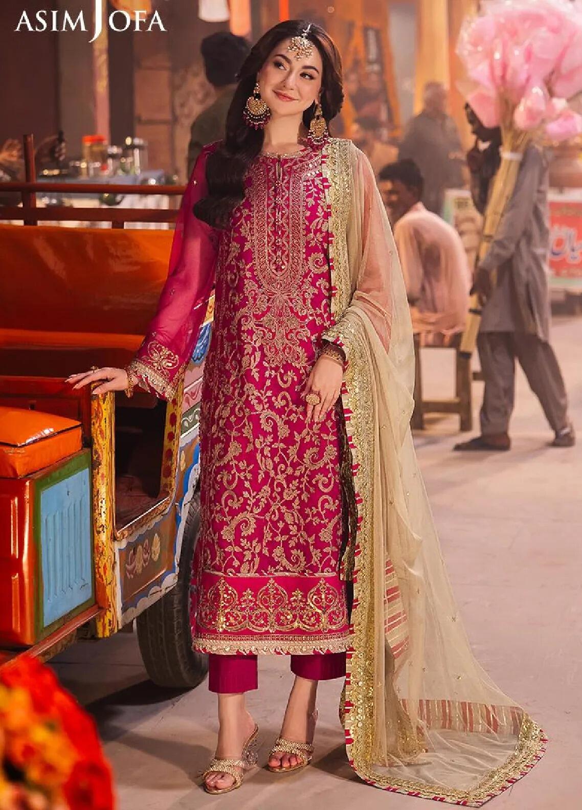 Asim Jofa Chiffon Suit-Replica Suits-Replica Zone