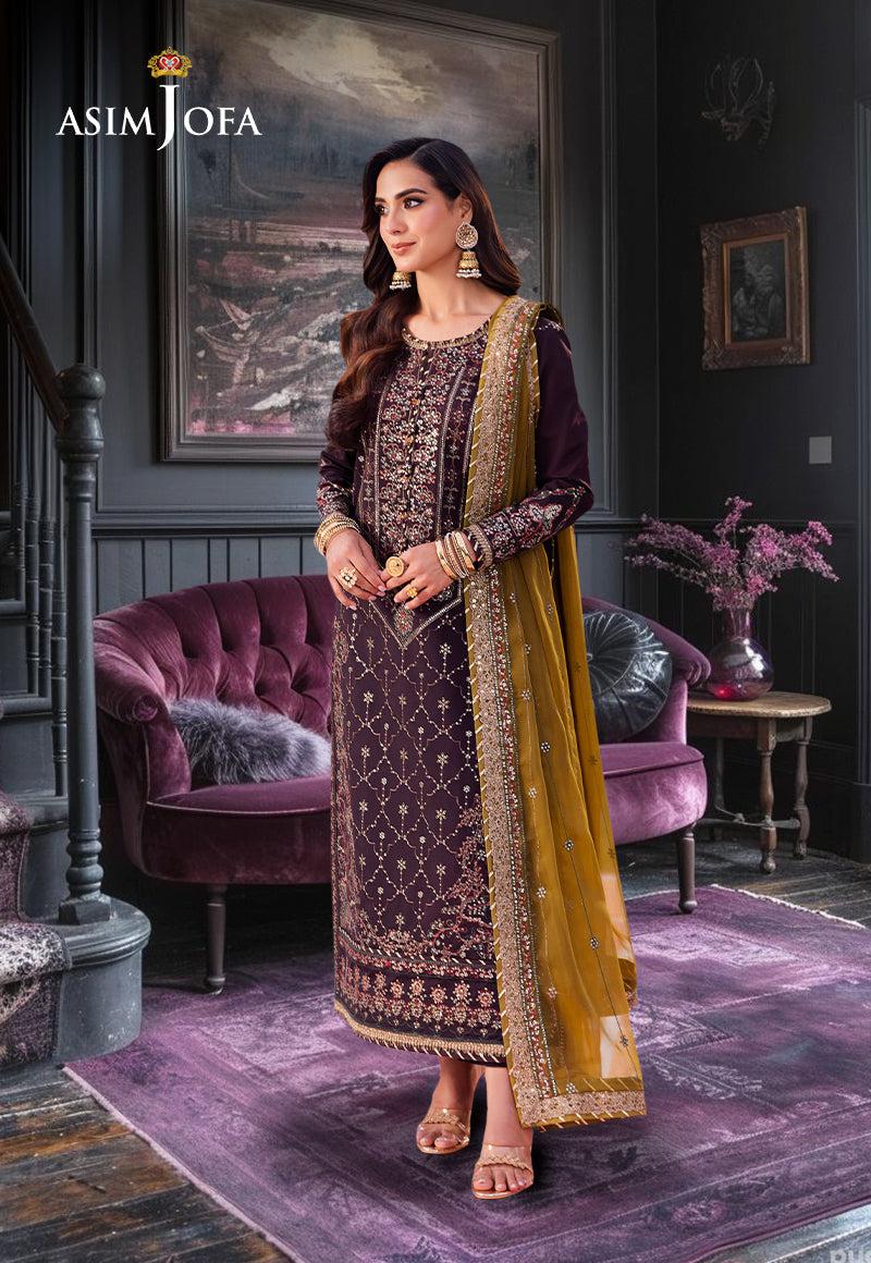 Asim Jofa Chiffon Suit-Replica Suits-Replica Zone